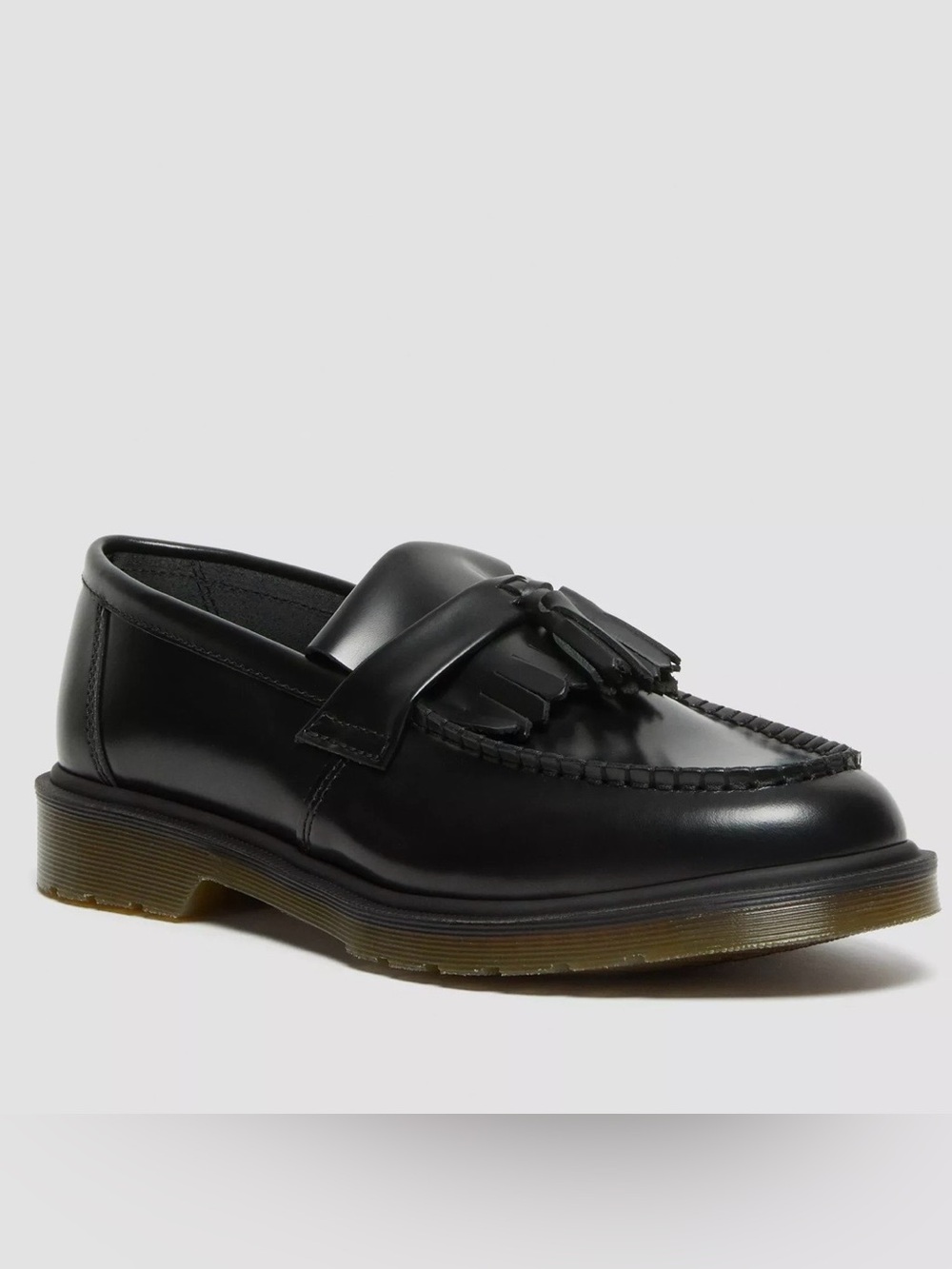 Dr. Martens Black Leather Tassel Loafers for Women